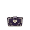 Prada City Calfskin Studded Elektra Turn Lock Clutch Secondhand