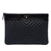 Chanel Medium Chevron Caviar Mademoiselle O Case Clutch Secondhand