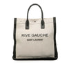 Saint Laurent Linen Rive Gauche North South Tote Secondhand