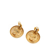 Chanel CC Gold Plated Button Clip On Earrings Secondhand