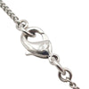 Secondhand Chanel Silver Plated CC Rhinestone Pendant Necklace