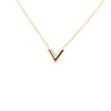 Louis Vuitton Gold Plated Essential V Necklace Secondhand