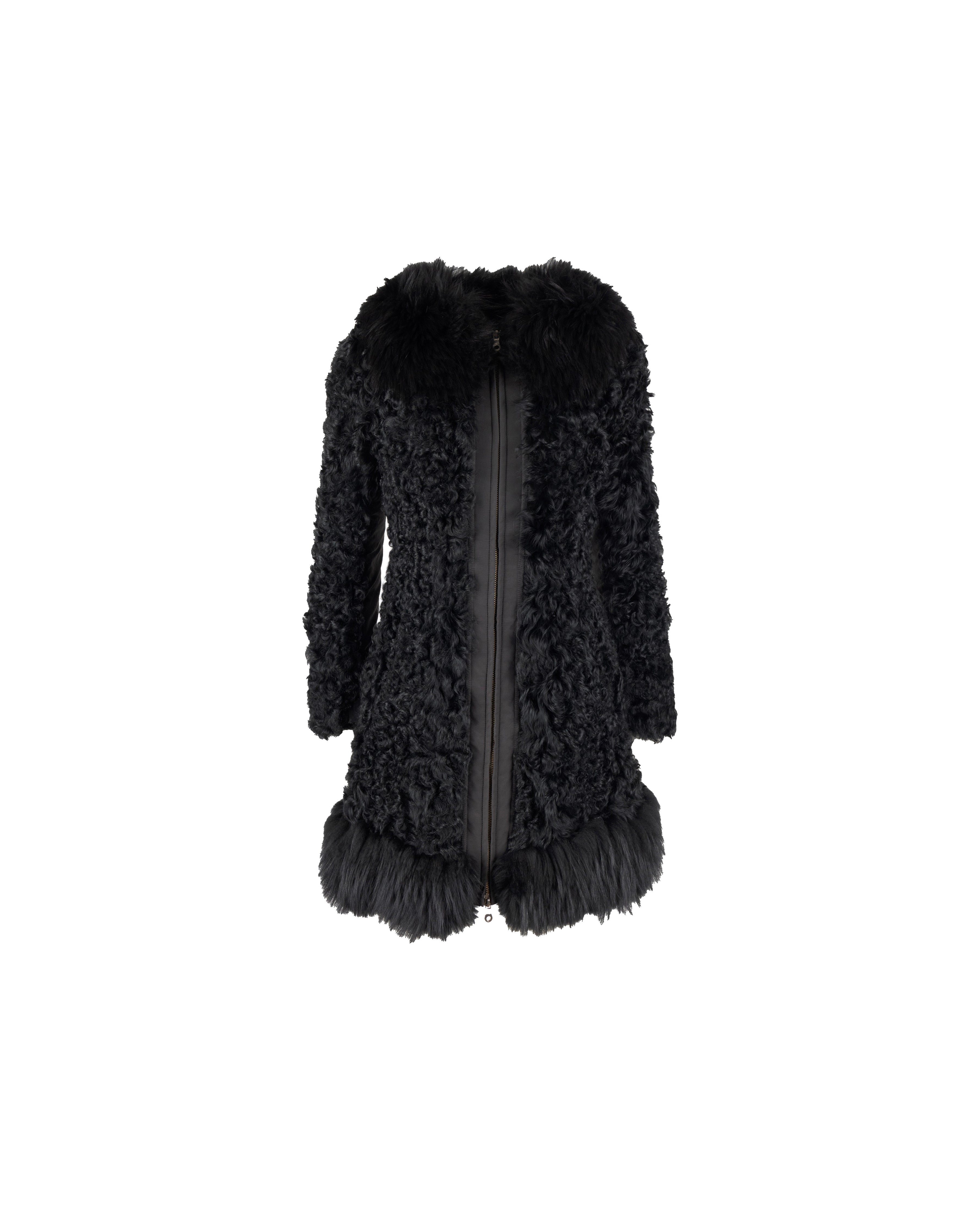 MOSCHINO CHEAP AND CHIC SHEARLING COAT WITH FUR - '10S