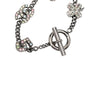Chanel Silver Plated Crystal CC No. 5 Bow Charm Bracelet Secondhand