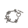 Chanel Silver Plated Crystal CC No. 5 Bow Charm Bracelet Secondhand