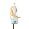 Fendi Medium Zucca Perforated Leather Baguette Messenger Bag Secondhand