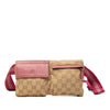 Gucci GG Canvas Web Double Pocket Belt Bag Secondhand