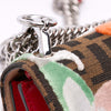 Fendi Small Velvet Embroidered Zucca Canvas and Leather Kan I Crossbody Secondhand