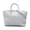Burberry Elephant Embossed Calfskin Check Dewsbury Satchel Secondhand