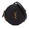 Secondhand Saint Laurent Grain De Poudre Chevron Round Vinyle Camera Bag