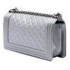 Chanel Old Medium Quilted Metallic Caviar Boy Flap Secondhand