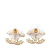 Chanel CC Gold Plated Faux Pearl Earrings Secondhand