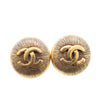 Secondhand Chanel Gold Plated CC Sunburst Clip On Earrings
