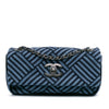 Chanel Canvas Stripe Flap Bag Secondhand