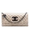 Chanel CC Quilted Metallic Lambskin Butterfly Chain Clutch Secondhand