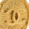 Chanel CC Gold Plated Sunburst Round Clip On Earrings Secondhand