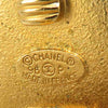 Chanel CC Gold Plated Sunburst Round Clip On Earrings Secondhand