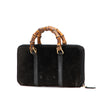 Gucci Suede Bamboo Wallet On Strap Secondhand