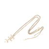 Chanel Gold Plated Faux Pearl CC Pendant Necklace Secondhand