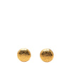 Chanel Gold Plated Logo Lettering Clip On Earrings Secondhand