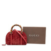 Gucci Mini Suede Bamboo Satchel Secondhand