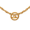 Chanel CC Gold Plated Round Pendant Necklace Secondhand