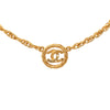 Chanel CC Gold Plated Round Pendant Necklace Secondhand