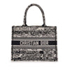 Dior Medium Striped Canvas Reverse Embroidered Dioriviera Toile de Jouy Book Tote Secondhand