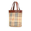 Secondhand Burberry Haymarket Check Coated Canvas Bucket Bag