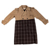 Marni Checkered Two-Tone Trench Coat, Size 38 Secondhand