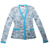 Missoni Crochet-Knit Cardigan in Blue, Size 40 IT Secondhand