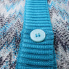 Secondhand Missoni Crochet-Knit Cardigan in Blue, Size 40 IT