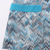 Secondhand Missoni Crochet-Knit Cardigan in Blue, Size 40 IT
