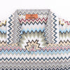 Secondhand Missoni PATTERNED Short Sleeve Shirt in Gray x Multicolor, Size 48 IT