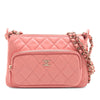 Chanel Small Quilted Lambskin Clutch with Chain Shoulder Bag Secondhand