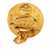 Chanel Gold Plated CC Round Clip On Earrings Secondhand