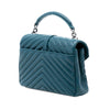Saint Laurent Medium Quilted Chevron Sheepskin College Satchel Secondhand