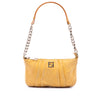 Fendi Pleated Nubuck FF Chain Pochette Secondhand