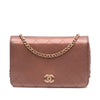 Chanel CC Quilted Metallic Lambskin Enamel Wallet On Chain Secondhand