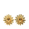 Chanel Gold Plated Lion Motif Clip On Earrings Secondhand