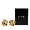 Chanel Gold Plated Lion Motif Clip On Earrings Secondhand
