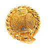 Secondhand Chanel Gold Plated CC Round Clip on Earrings