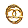 Secondhand Chanel Gold Plated CC Round Brooch