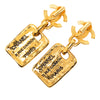 Chanel Gold Plated 31 Rue Cambon Drop Clip On Earrings Secondhand