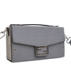Fendi Zucca Calfskin Soft Trunk Baguette Satchel Secondhand