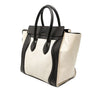 Celine Mini Bicolor Canvas and Leather Luggage Tote Secondhand