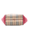 Burberry Small Leather Trimmed Haymarket Check Coated Canvas Canterbury Tote Secondhand