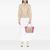 Burberry Small Haymarket Check Coated Canvas and Calfskin Canterbury Tote Secondhand