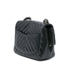 Chanel Mini Square Classic Chevron Patent Flap Secondhand