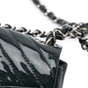 Chanel Mini Square Classic Chevron Patent Flap Secondhand